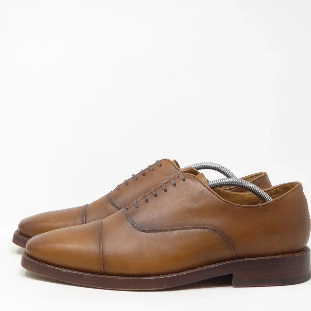 Thursday Mens Executive Oxford Shoes Brown Leather Cap Toe 11